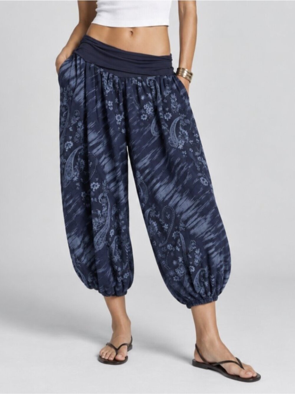 Made in Italy Paisley Harem Pants